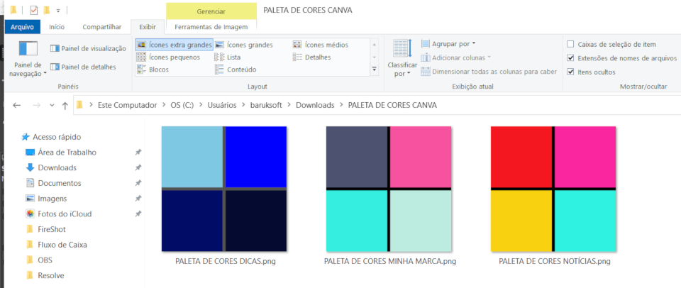 aprenda a criar paleta de cores no canva gratis - imagens salvas