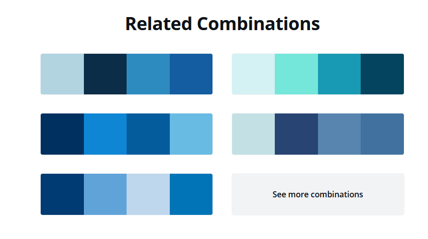 cores relacionadas com a cor escolhida