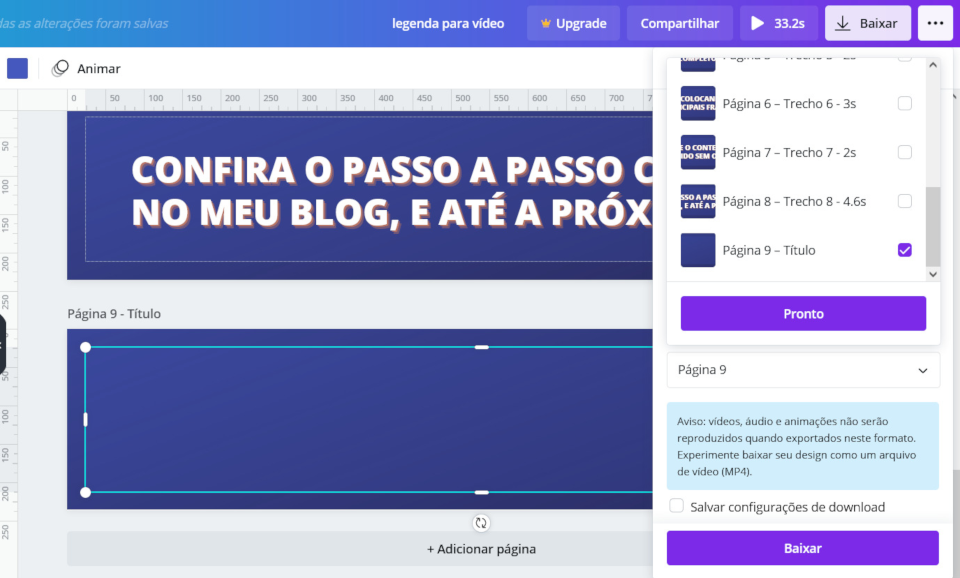 Salvando o design como png para colocar no cabeçalho